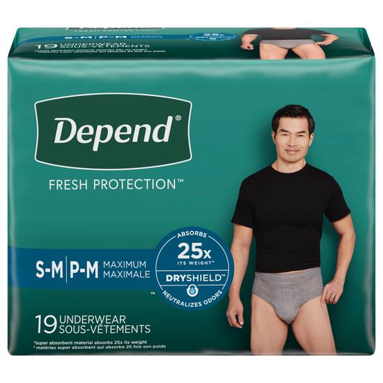 Depend Maximum Absorbency S/M Underwear For Men