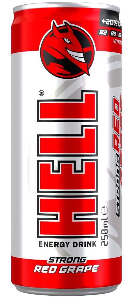 Hell - Bebida Energética Red Grape, 250 ml