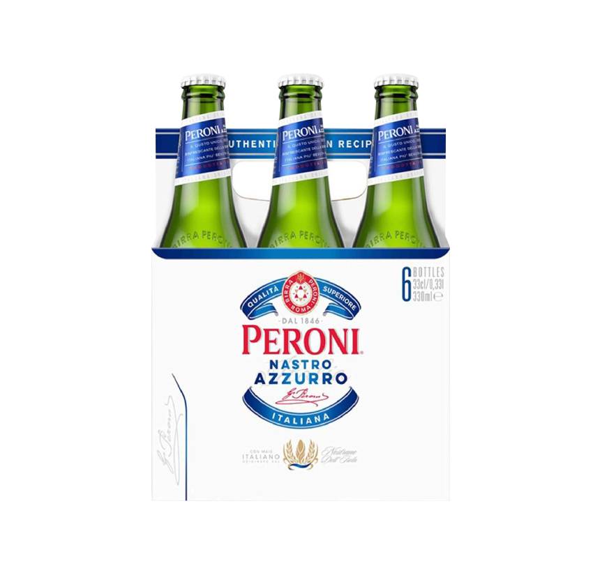 Peroni Nastro Azzurro  (6 Bottles, 330ml)