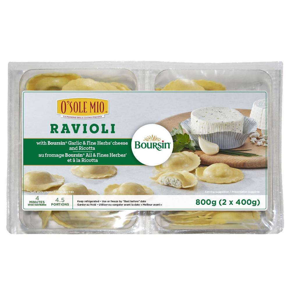 Ravioli Osolemio & Boursin Ail & Fines Herbes, 2 X 400 G