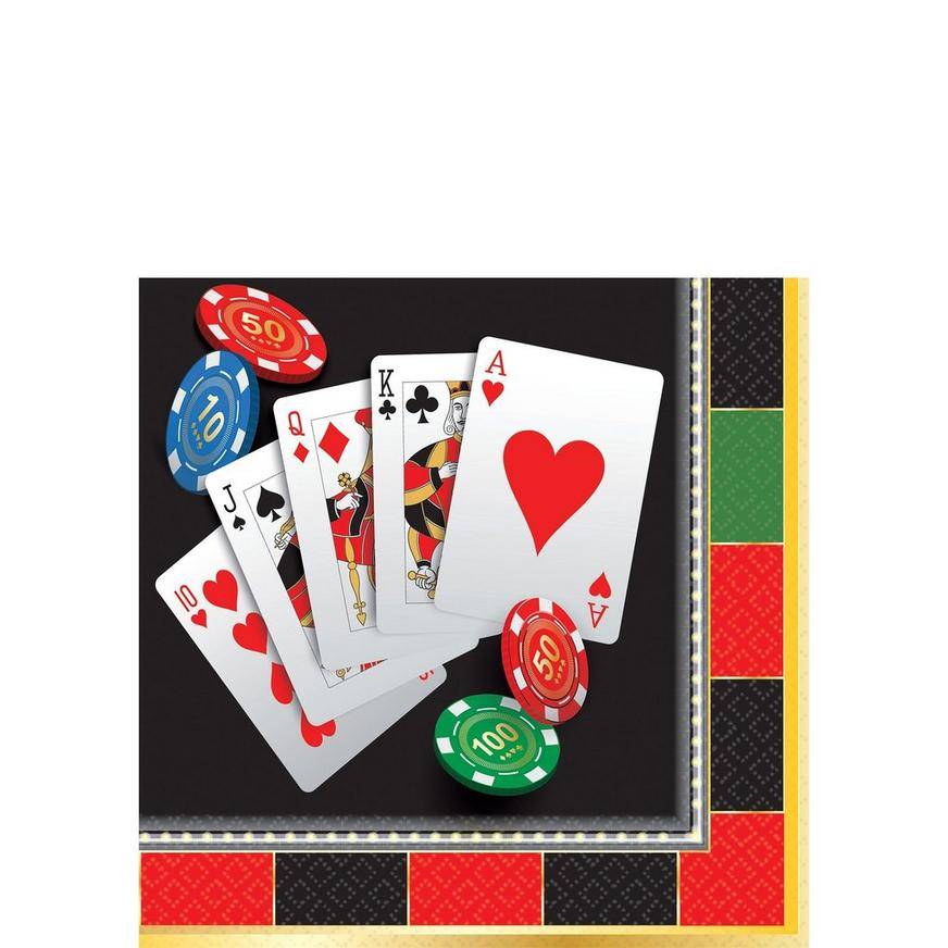 Roll the Dice Casino Beverage Napkins 16ct