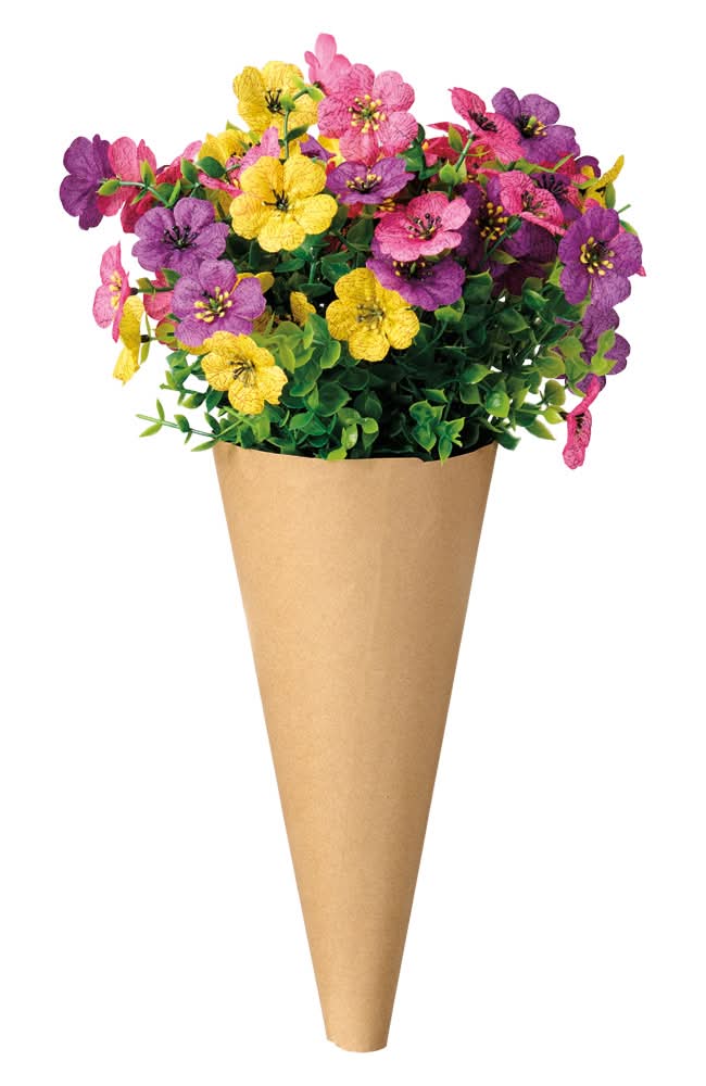 KIRKTON HOUSE Pink, Red, Purple Faux Floral Impatiens