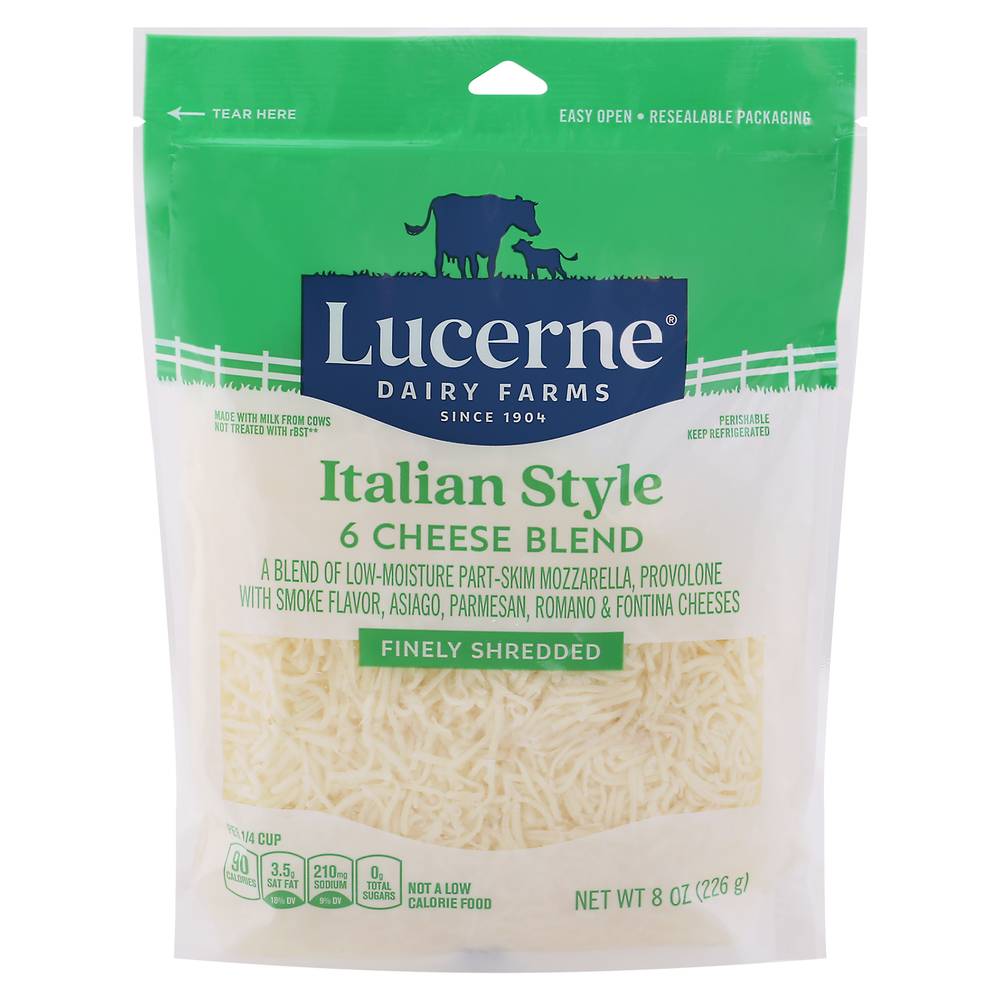 Lucerne Finely Shredded Italian Style 6 Cheese Blend (8 oz)