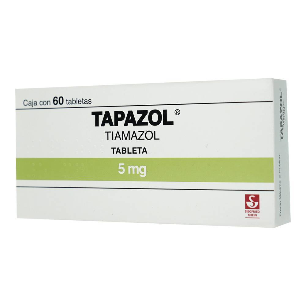 Laboratorios siegfried tapazol tiamazol tabletas 5 mg (60 piezas)