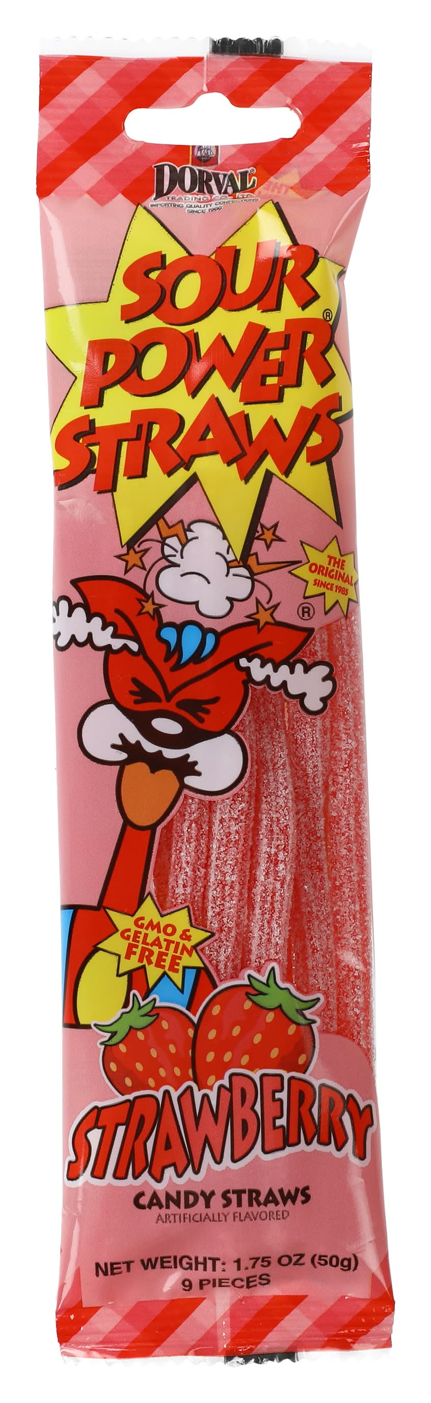 Sour Power® Strawberry Candy Straws 1.75oz