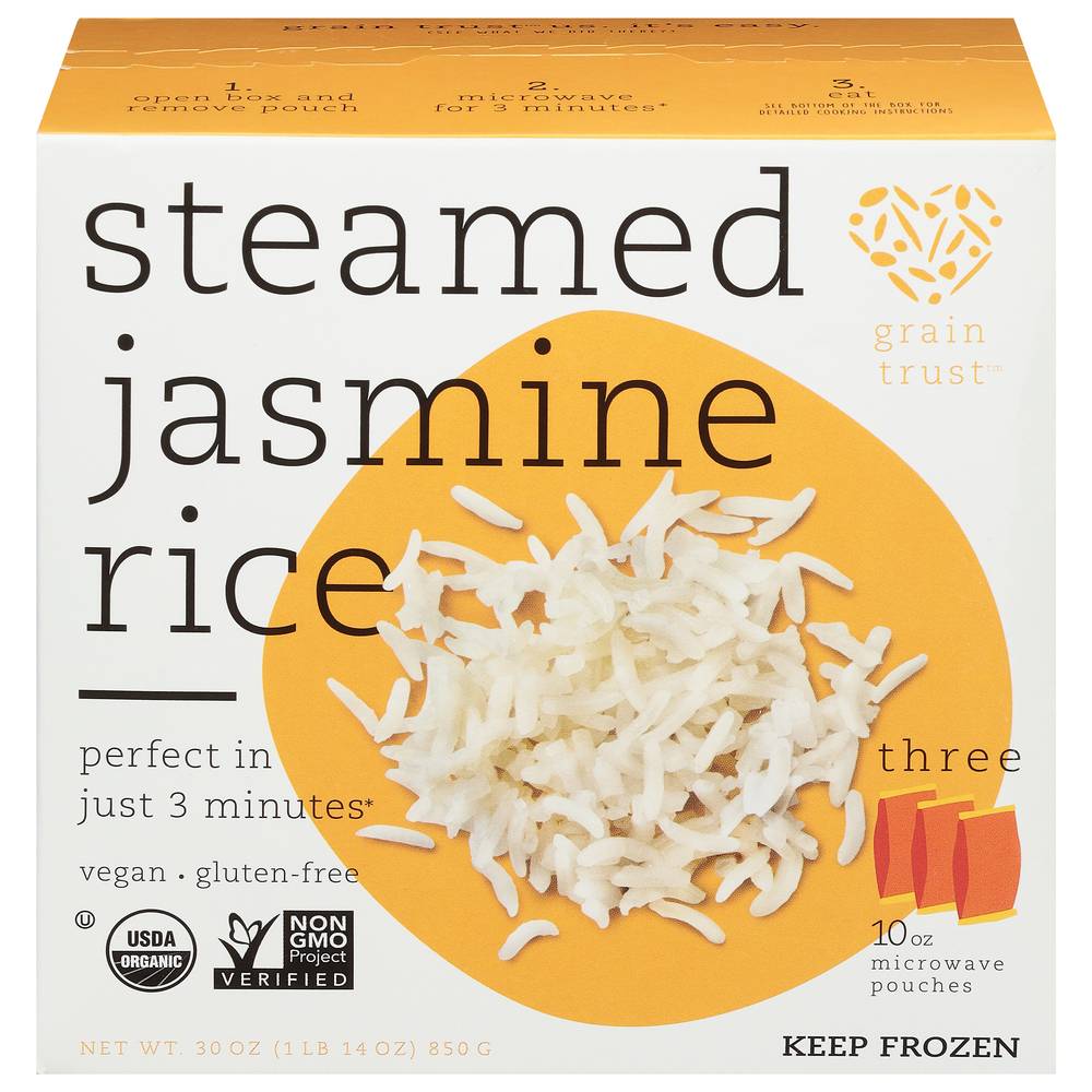 Grain Trust Steamed Jasmine Rice (3 ct, 10 oz)