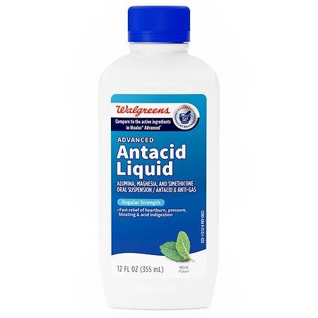 Walgreens Regular Strength Antacid Liquid Mint