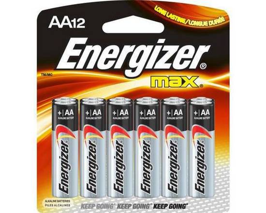 Energizer · MAX AA batteries (12 units)