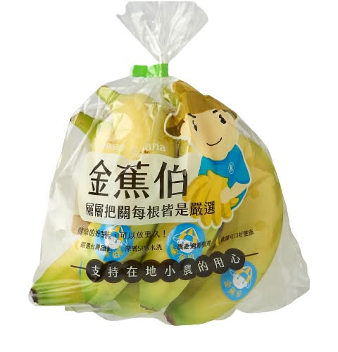 [超市]金蕉伯履歷香蕉(每袋3-6條/約600g±10%) <1Bag袋 x 1 x 1Bag袋>