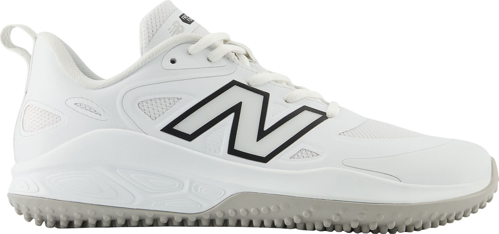 New Balance Women's VELO v4 Turf Softball Shoes (White/Black, 9.5)