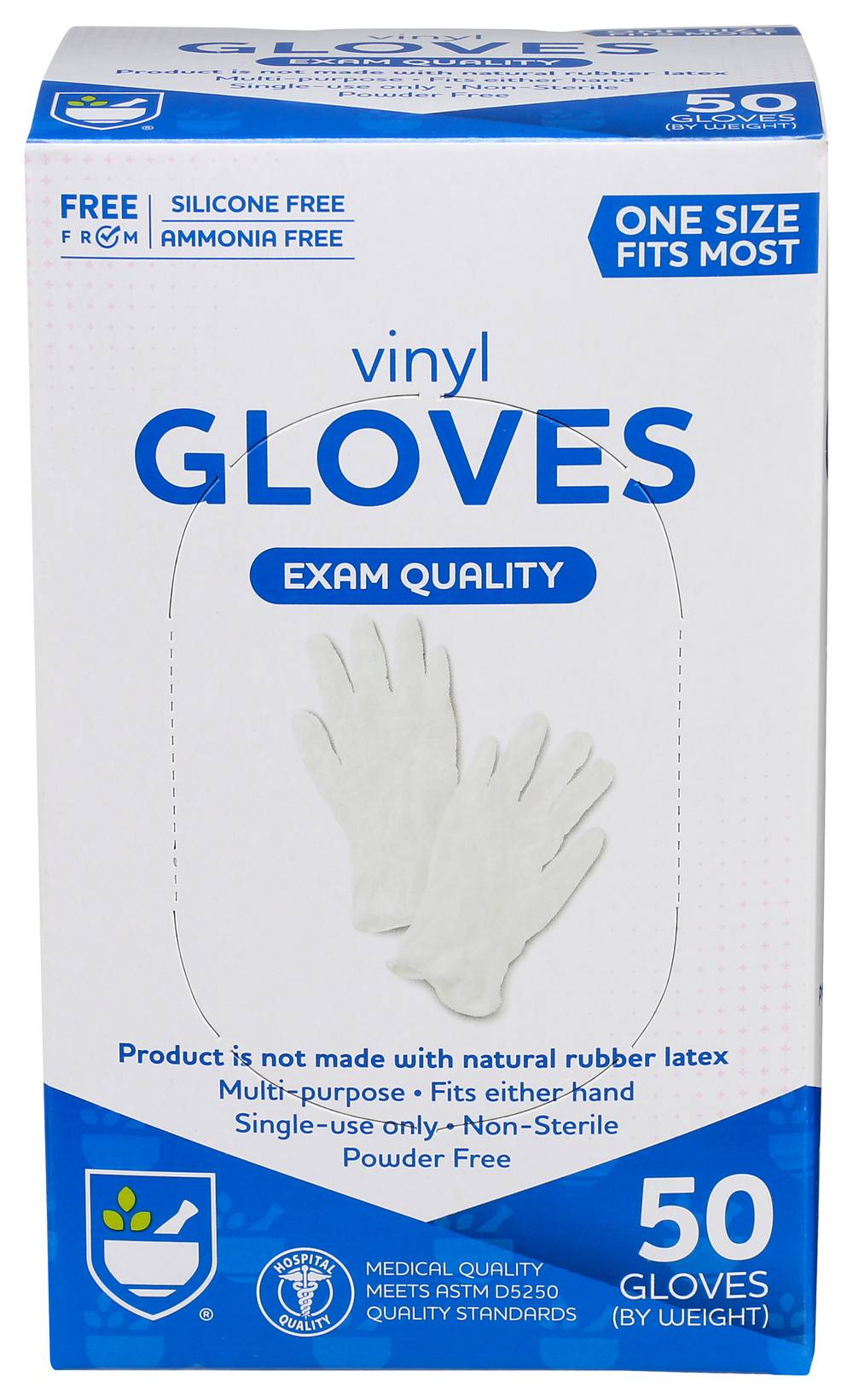 Rite Aid Disposable Vinyl Gloves One Size Fits Most (50 ct)