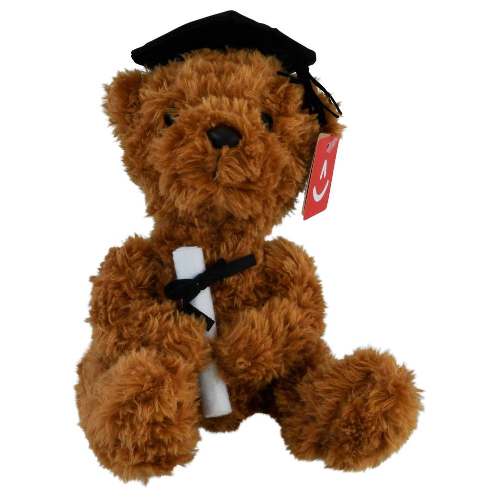 Aurora Black Cap Wagner Bear Graduation Plush Toy (brown)