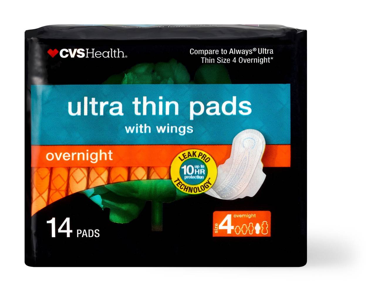 CVS Health Ultra Thin Overnight Pads With Wings (14 ct)