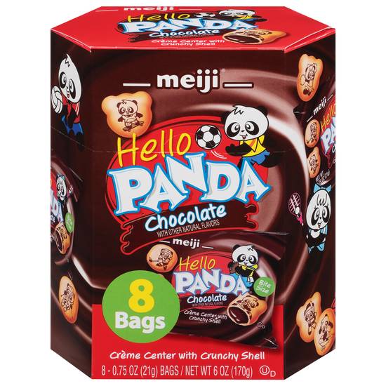 Meiji Hello Panda Chocolate Creme Center With Crunchy Shell (8 ct)