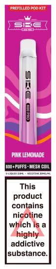 SKE Pink Lemonade, 17x17x105 mm, Pro Prefilled Pod Kit Vape 600+puffs