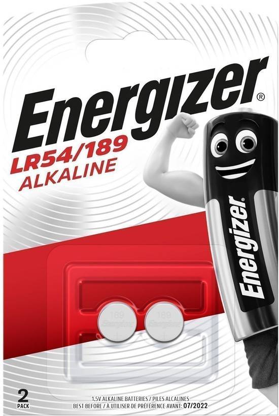 Pile bouton alcaline energizer lr54/189, pack de 2