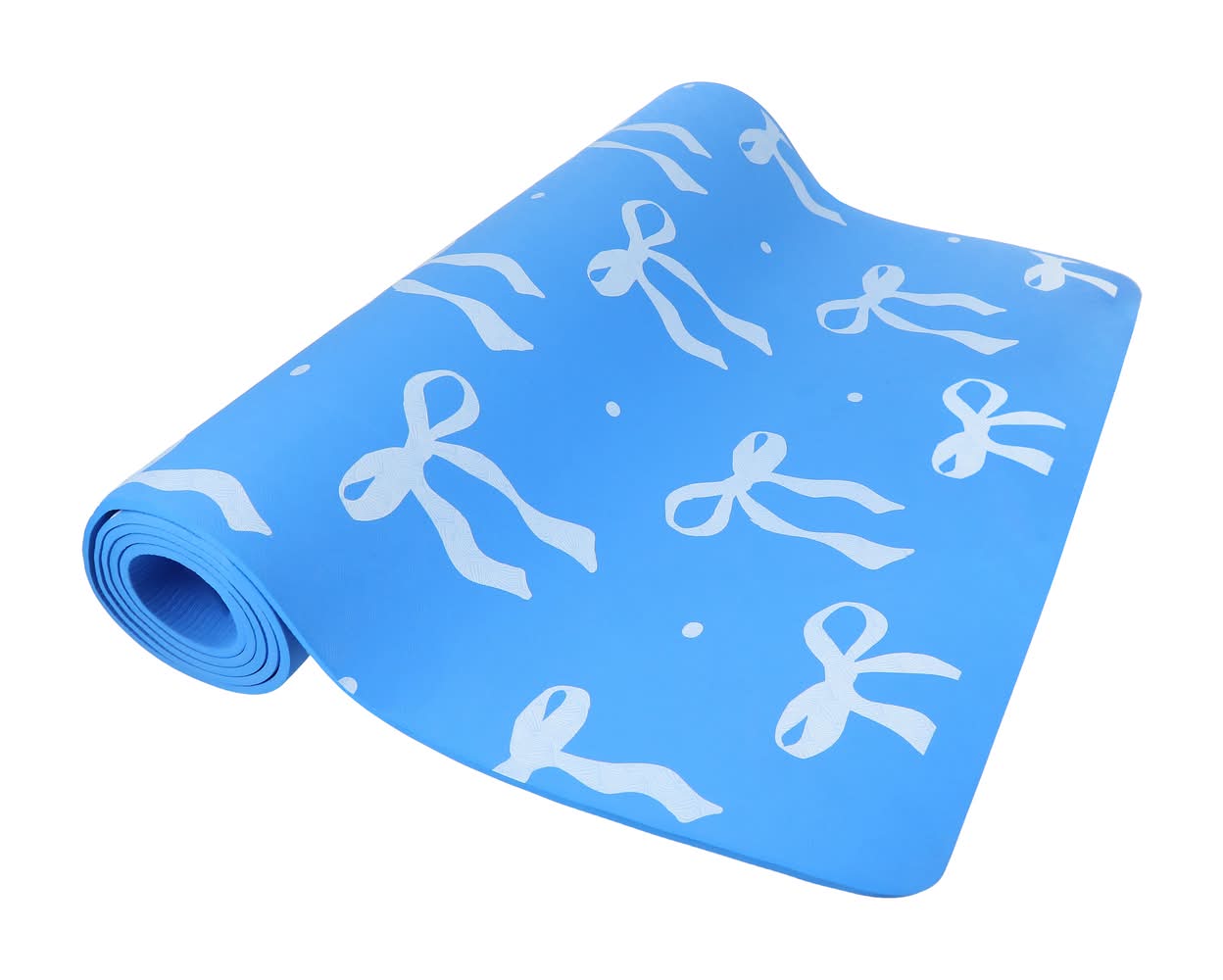 Series-8 Fitness™ Premium Yoga Mat Blue Bow