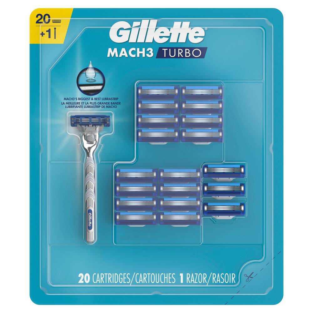 Gillette Mach3 Turbo Cartridges Bonus Razor Included