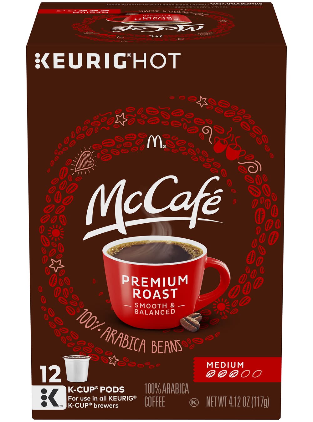 McCafé Premium Roast Medium Coffee K-Cup Pods (4.12 oz)