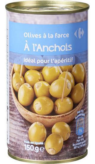 Carrefour Classic' - Olives farce aux anchois