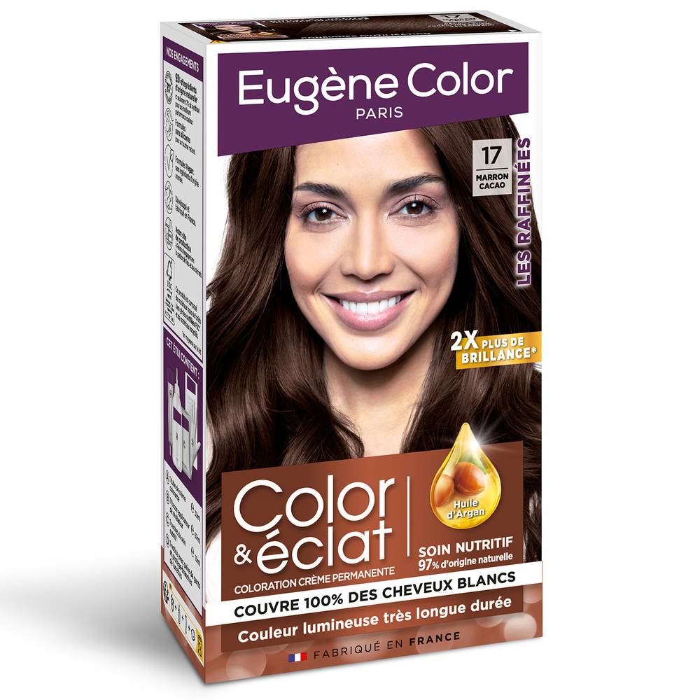 Eugène Color Paris - Coloration éclat permanente, 17 marron cacao (160ml)