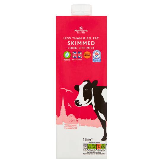 Morrisons Milk, Skimmed Long Life Milk (1L)