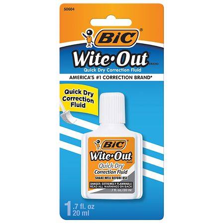 Bic Wite Out Quick Dry White Correction Fluid
