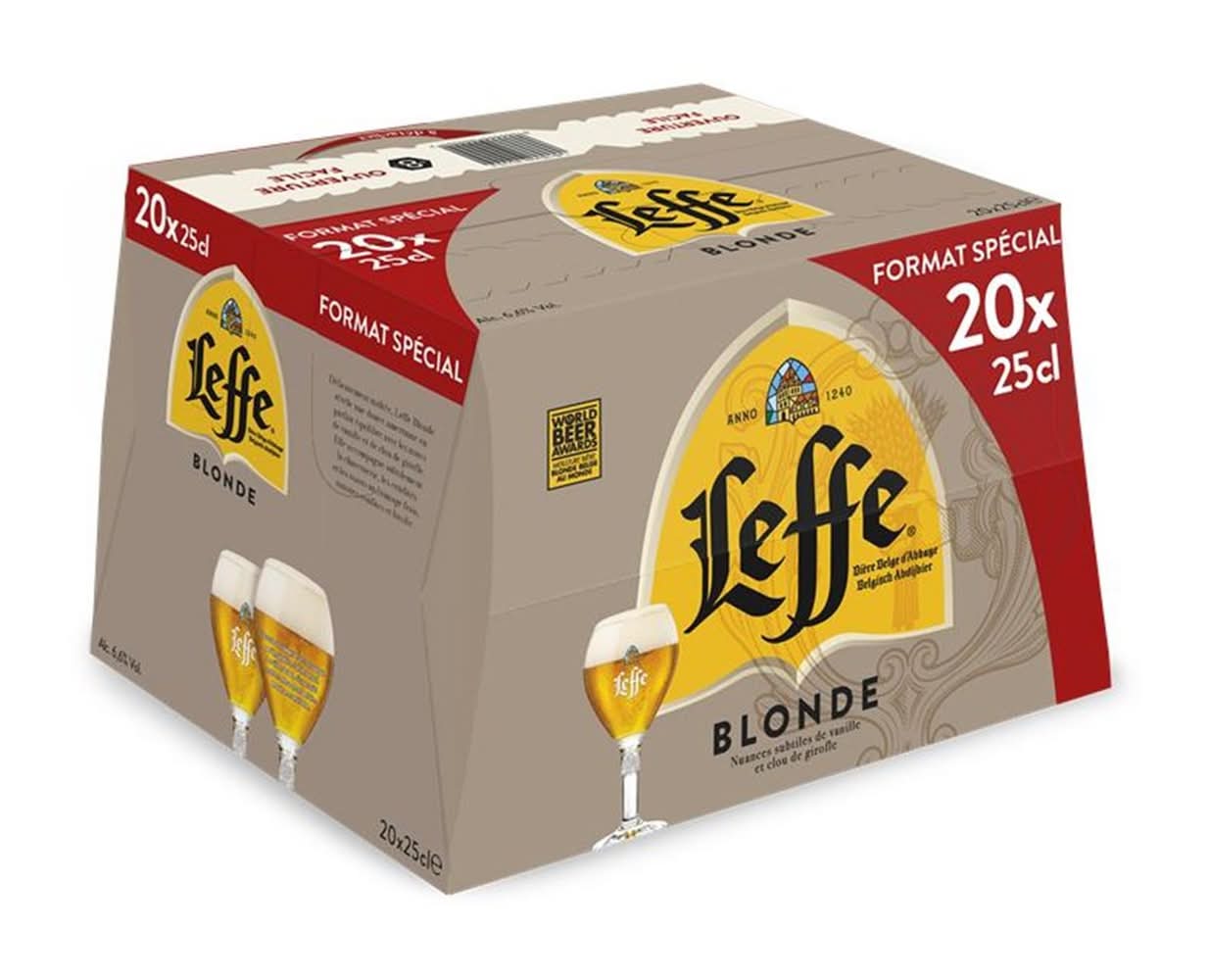 Bière Blonde D'Abbaye 6,6% LEFFE - 20x25cL