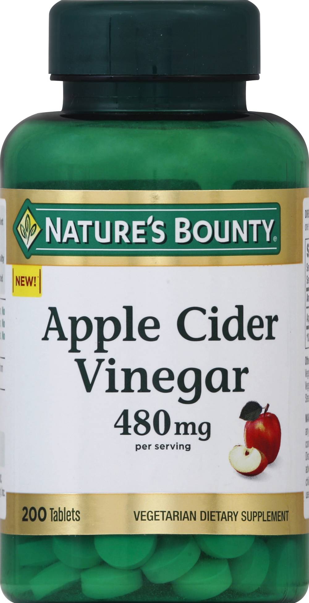 Nature's Bounty Apple Cider Vinegar 480 mg Tablets