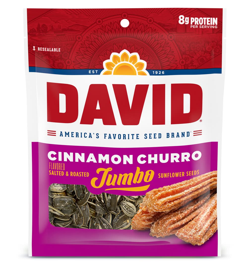 David Jumbo Sunflower Seeds, Cinnamon Churro (5.25 oz)