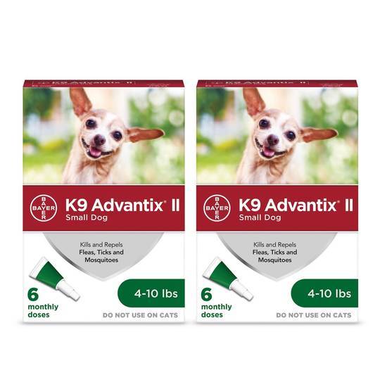 K9 Advantix Ii Topical Small Dog Flea & Tick Treatment, 2 packs Of 6