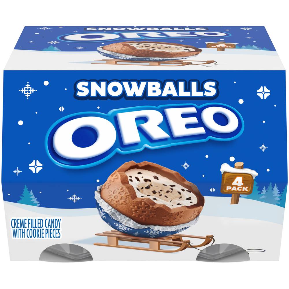 Oreo Snowballs Creme Filled Candy (3.9 oz, 4 ct)