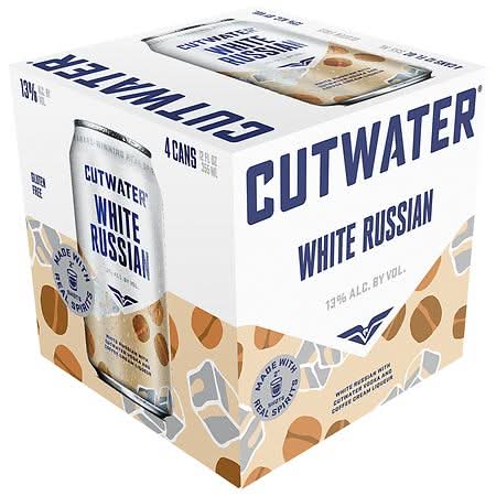 Cutwater Spirits White Russian Vodka & Coffee Cream Liqueur (4 x 12 fl oz)
