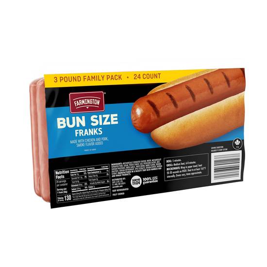 Farmington Bun Length Franks