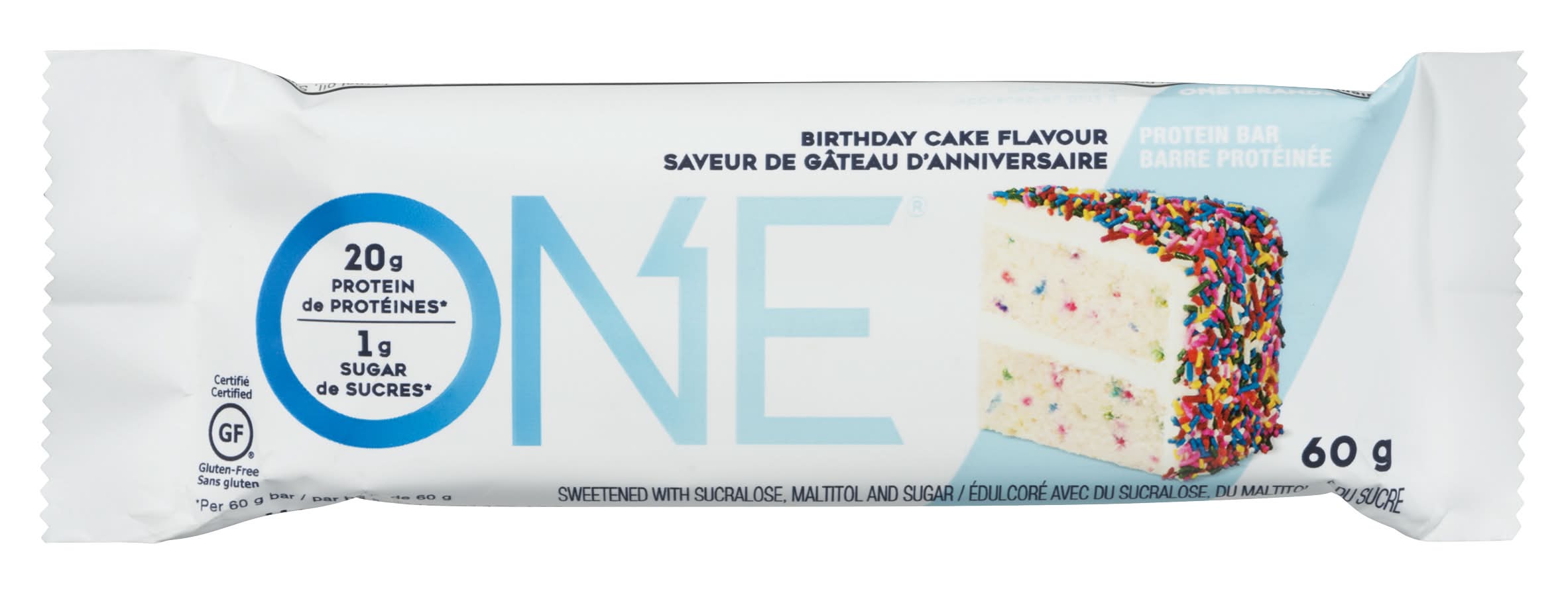 Oh Yeah! One Barre À Saveur De Gâteau De Fête 60 G / Oh Yeah! One Gluten-Free Protein Bar Birthday Cake 60 g