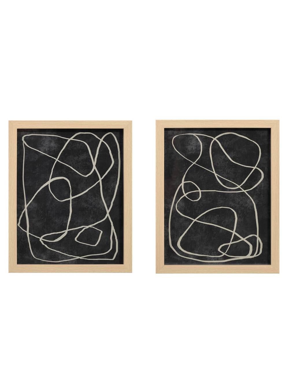 Alaniz home set dos cuadros negro (28 x 35 cm)