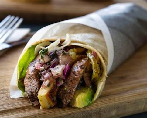 Halloumi & Mushroom Wrap