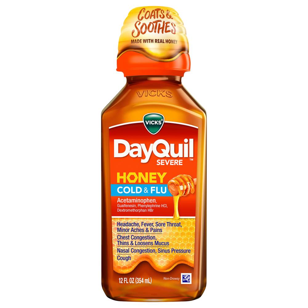 Vicks Dayquil Severe Honey Cold & Flu (12 fl oz)