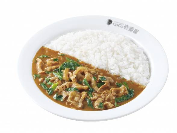 豚しゃぶ＋ほうれん草カレー Thin-sliced pork curry＋Spinach
