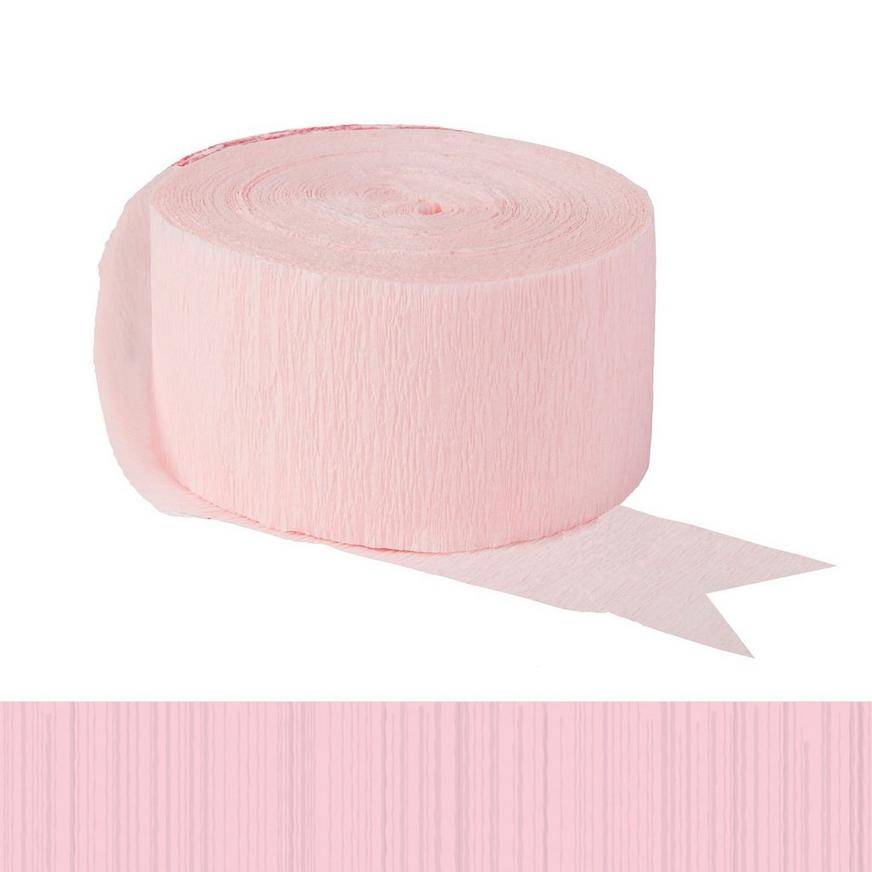 Amscan Blush Crepe Paper Streamer, Size (81ft.), Pink