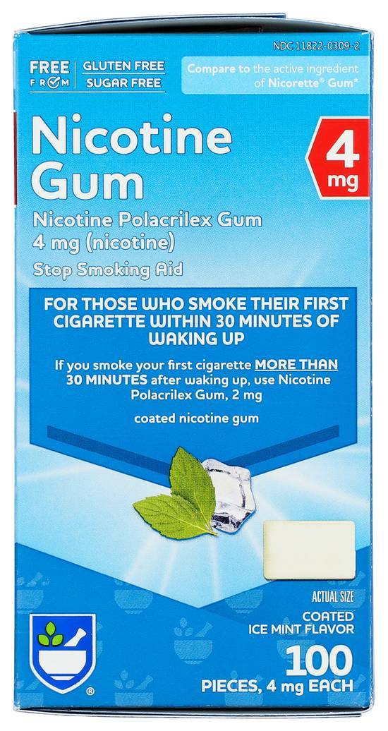 Rite Aid Nicotine Gum 4mg (ice mint)