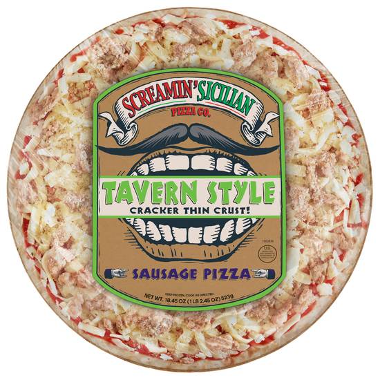 Screamin' Sicilian Pizza Co. Tavern Style Pizza (sausage)