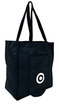Reusable Foldable Tote Bag, Black