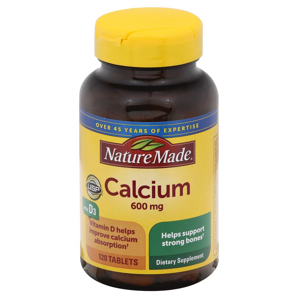 Nature Made 600 Mg With D3 Tablets Calcium