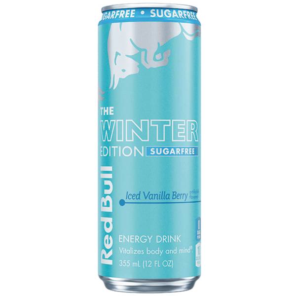 Red Bull Sugar Free Winter Iced Vanilla Berry Energy Drink 12oz