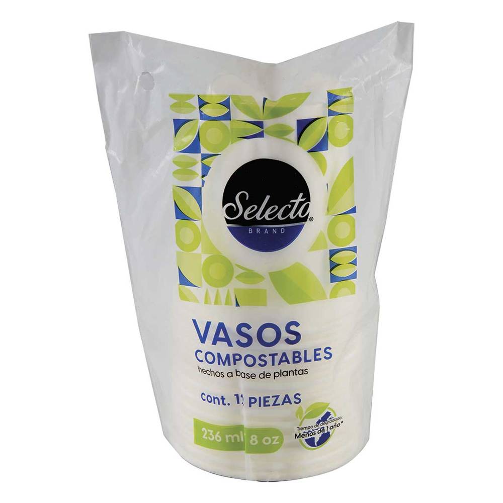 Selecto · Vaso compostable (12 un)