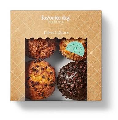 Variety Pack Muffins - 16oz/4ct - Favorite Day™