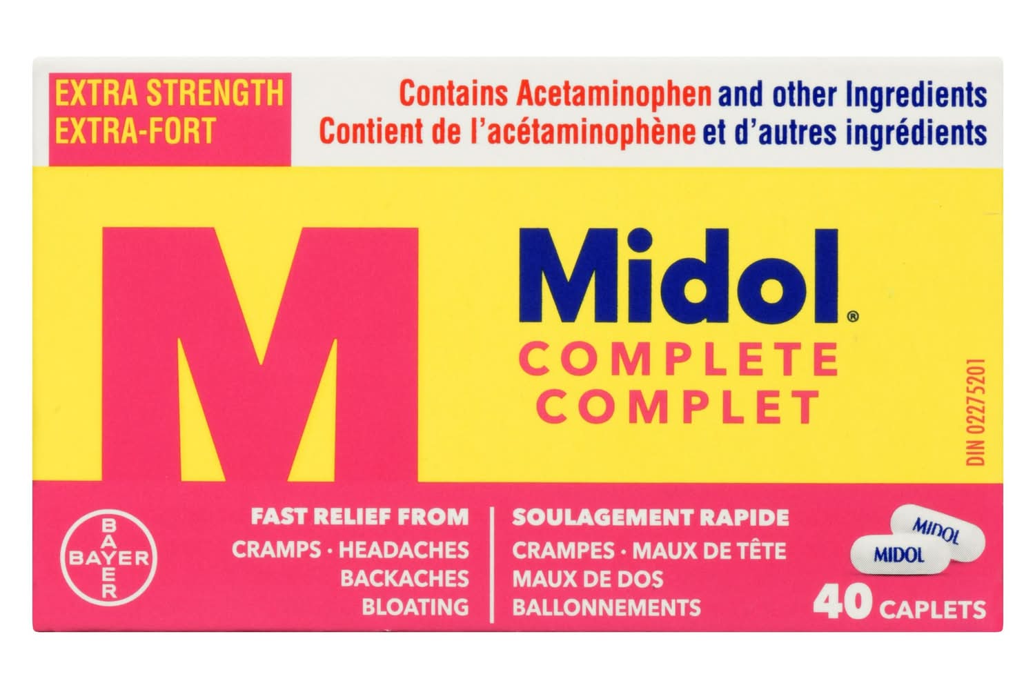 Midol Complete Multi Symptom Extra Strength Fast Menstrual Relief Caplets (40 ct)