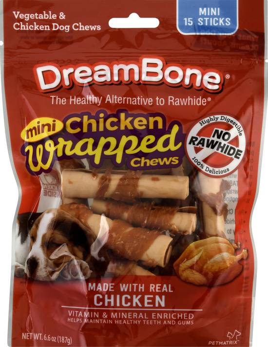 Dreambone Mini Chicken Wrapped Chews (15 ct)