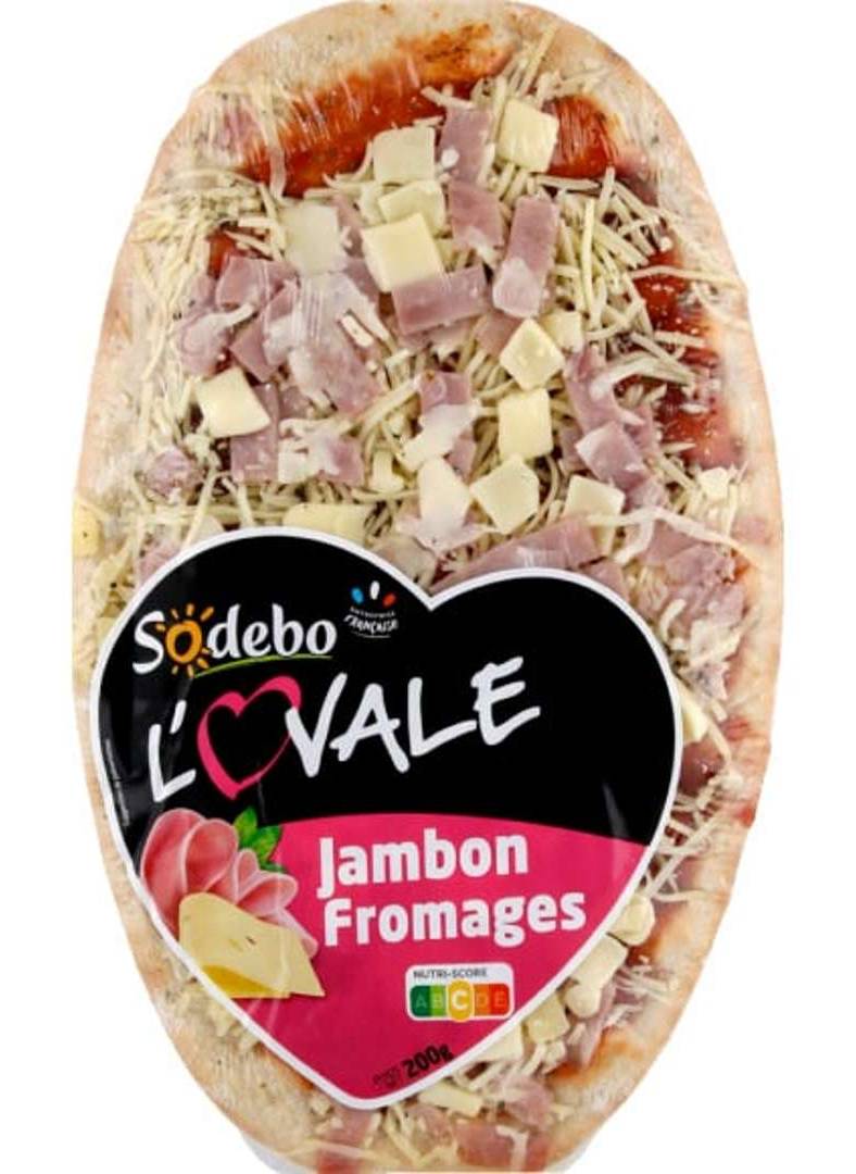 Sodebo - L'ovale pizza jambon et fromages (200g)